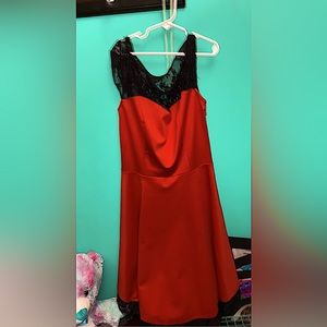 I’m selling a red and black dress